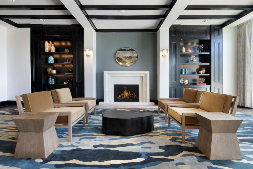 The Westin Dallas Stonebriar Golf Resort & Spa_Library Fireplace