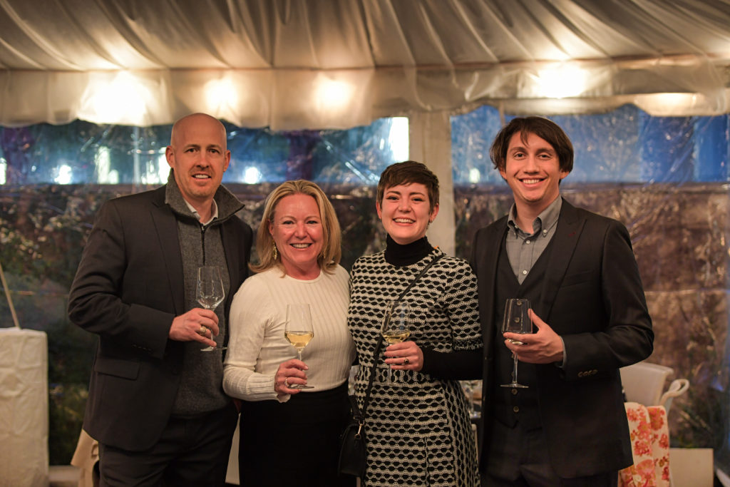 Todd Burford, Anne Clutterbuck, Caroline Clutterbuck, Daniel Kapulkin at the Periwinkle Foundation Iron Sommelier  event (Photo by Eric Forsythe)     