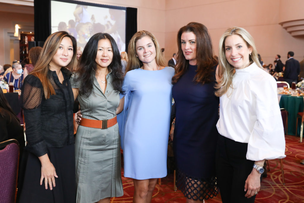 Julie Kuo, Meredith Marshall, Jordan Seff, Luvi Wheelock at the YES Prep Leading Houston Forward luncheon. (Photo by Priscilla Dickson)