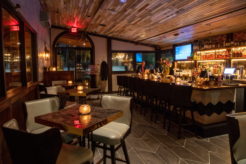 The bar at Trattoria Sofia. Designed by Issac Preminger it features cocktails created by Alba Huerta. (Photo Michelle Watson)