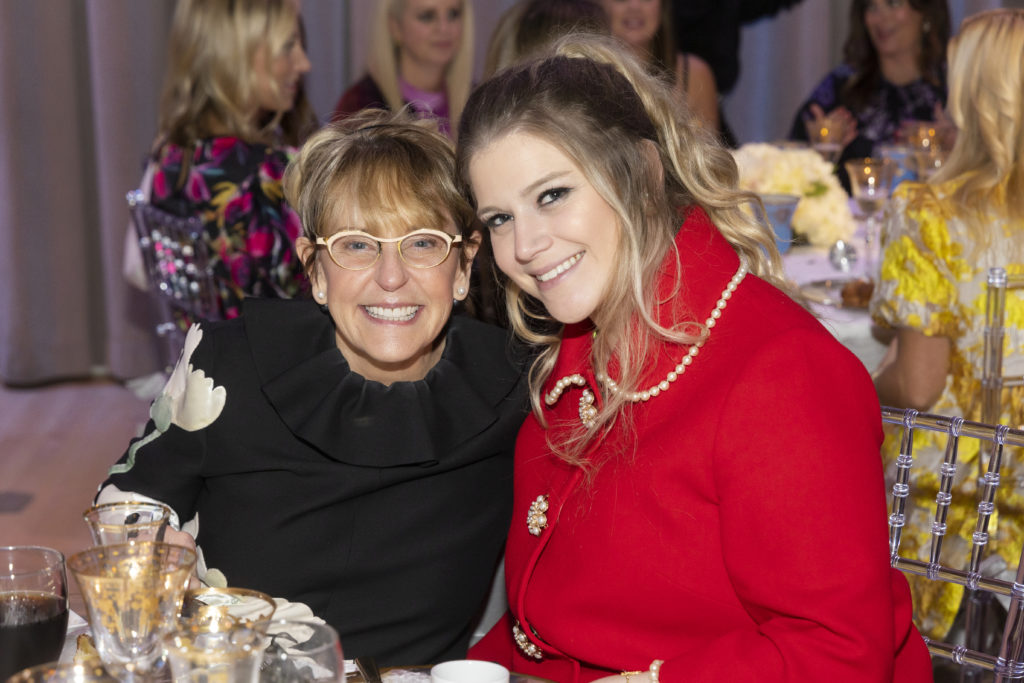 Paula Brockway and Madelaine Brockway at the Texas Ballet Theater Caren Koslow Fashion Show and Luncheon at Bass Hall in Fort Worth, Texas on December 9, 2021. (Photo by/Sharon Ellman)