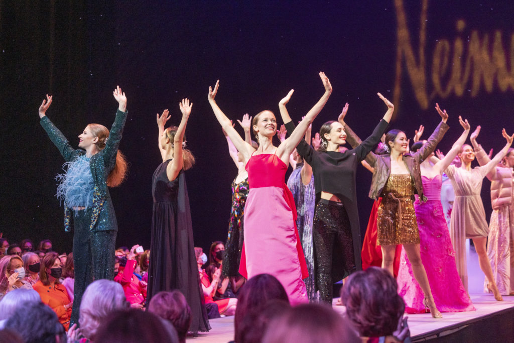 Texas Ballet Theater dancers at the Caren Koslow Fashion Show and Luncheon at Bass Hall in Fort Worth, Texas on December 9, 2021. (Photo by/Sharon Ellman)