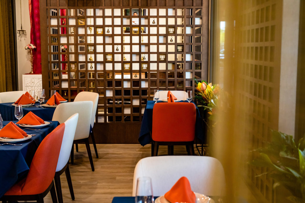 Many of the interior elements at Mahesh's Kitchen were imported from India. Photo by Kirsten Gilliam.