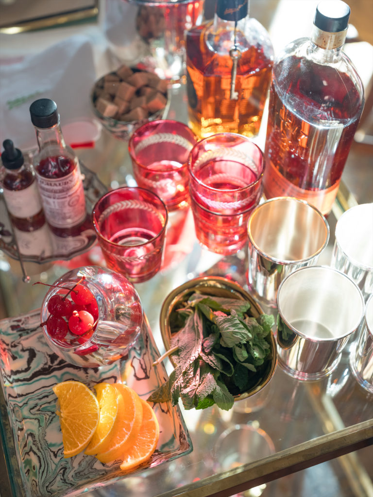 A drink station with all the accouterments.  (Photo by Paul Costello)