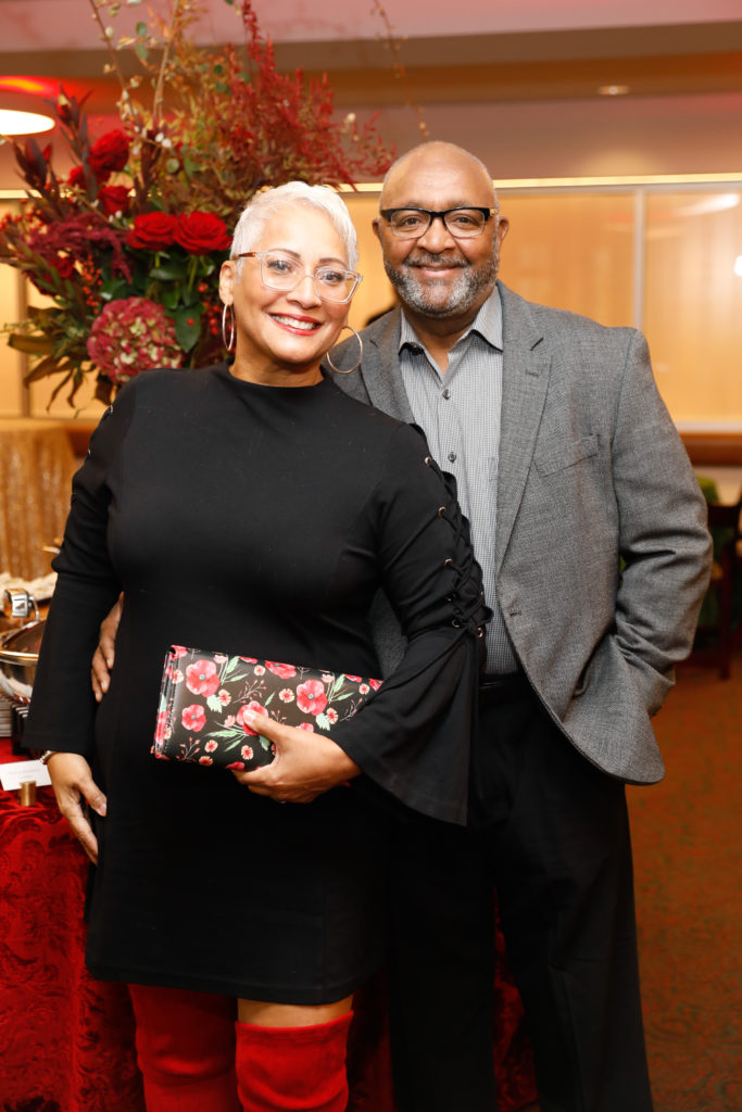 Ivette & Michael Mayo at the Alley Theatre 'Deck the Trees' evening (Photo by Priscilla Dickson)