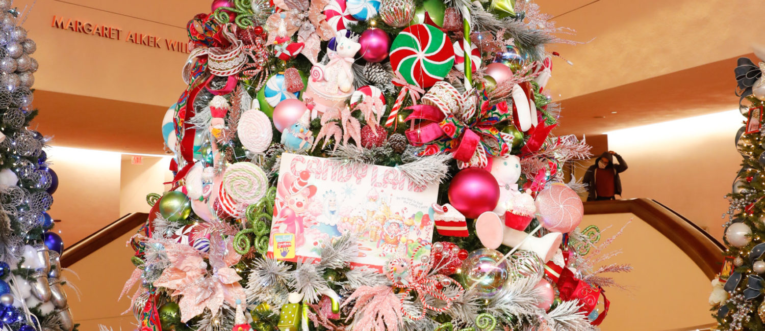 'Candy Land' Tree by Sherry Boudreaux of Simply Sherry at the Alley Theatre 'Deck the Trees' fundraiser (Photo by Priscilla Dickson)