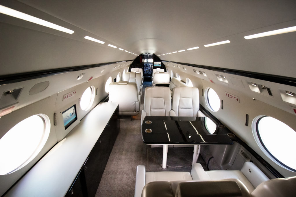 Comfort meets luxury in this Gulfstream IV Aircraft. (Photo courtesy of Leviate Air Group)