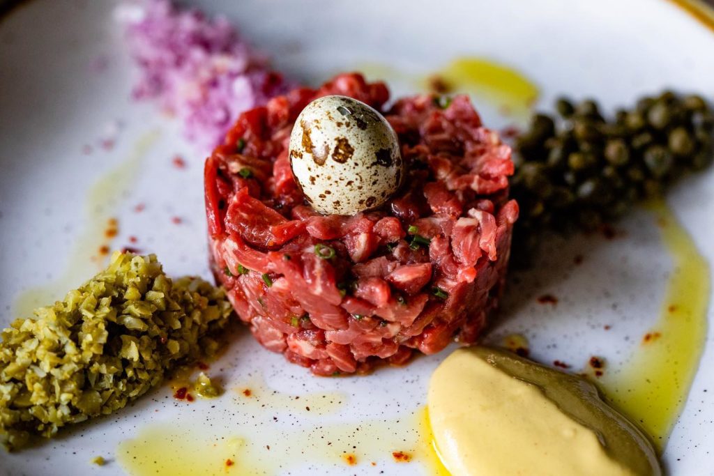 Wagyu Tartare is on the brunch menu at Gratify (Photo by Kirsten Gilliam)