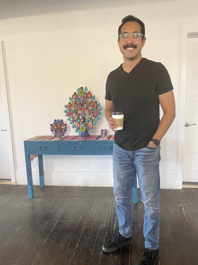 Casa Azul owner, Joseph Landeros, is brewing coffee with a Latin twist. Photo by Courtney Dabney.