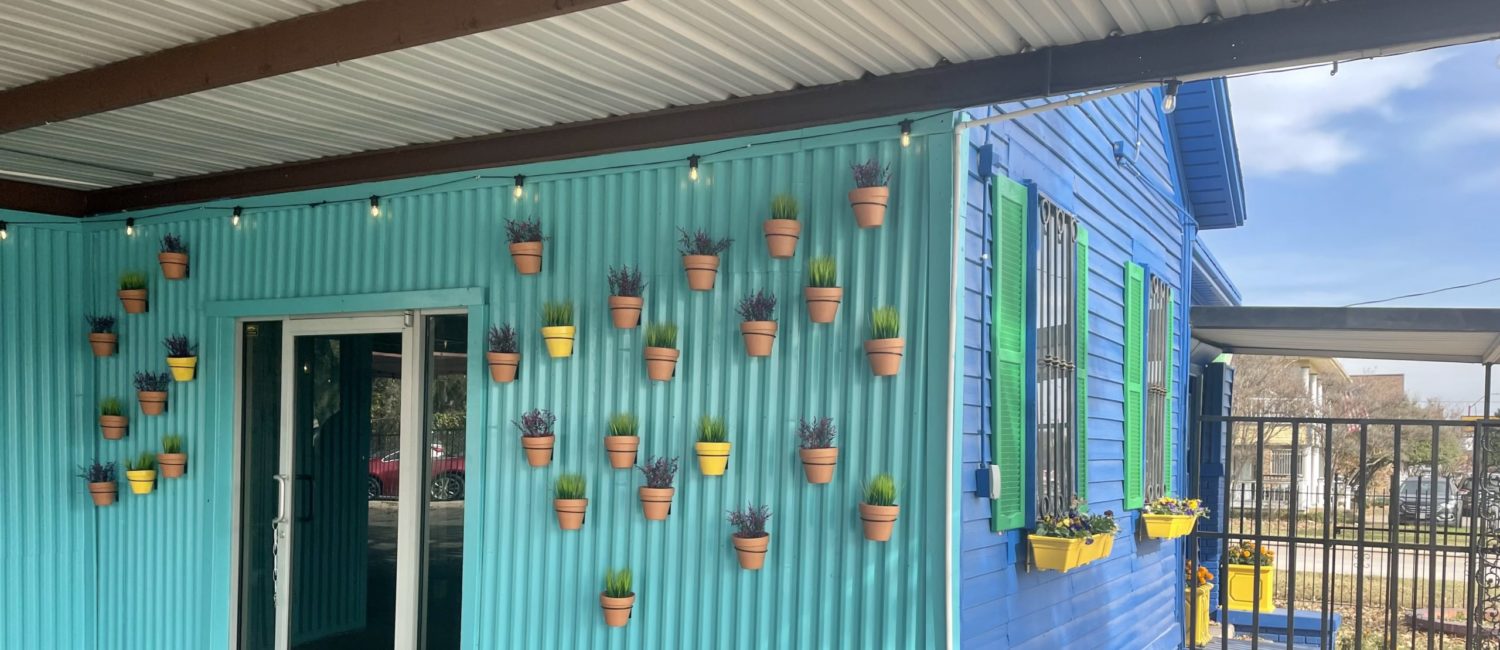 Casa Azul – covered patio seating at the newly opened Cafe Azul