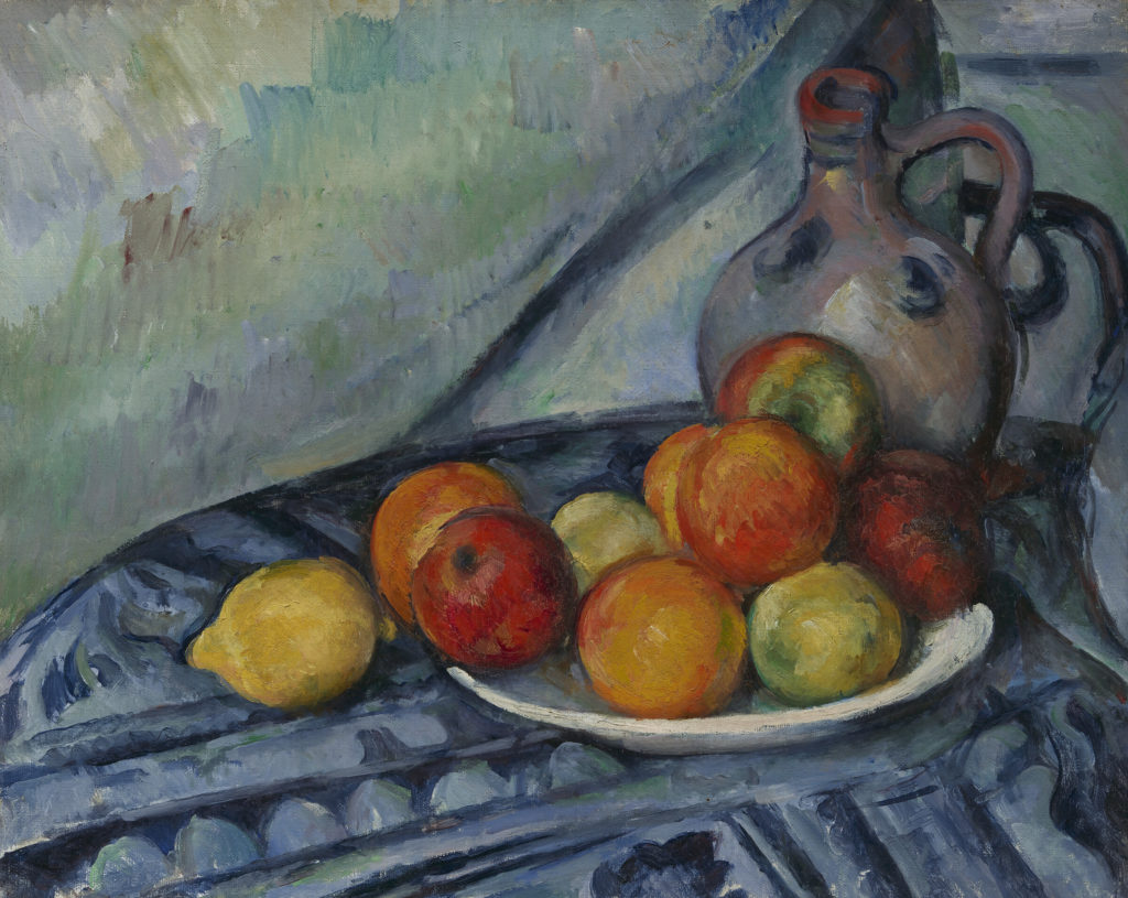 Paul Cezanne, Fruit and a Jug on a Table (about 1890-94), oil on canvas, Museum of Fine Arts, Boston, bequest of John T. Spaulding. © Museum of Fine Arts, Boston/All Rights Reserved.