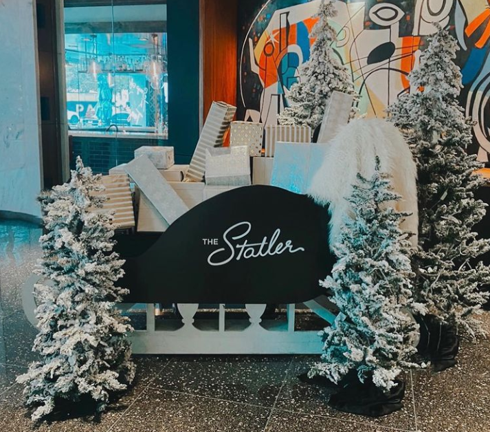 Don't miss this beautiful Christmas sleigh in The Statler hotel lobby.