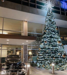Christmas Tree and Car in the Statler Hotel