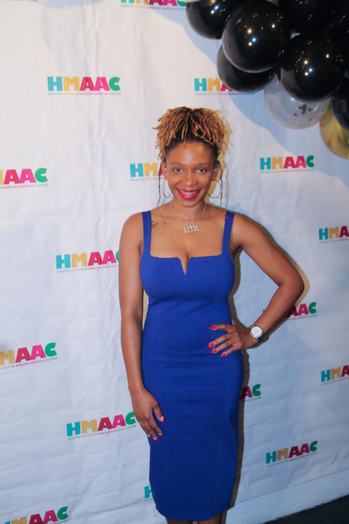 Crystal Brunson at the Houston Museum of African American Culture Champagne & Ribs party (Photo by Patryce Coleman)