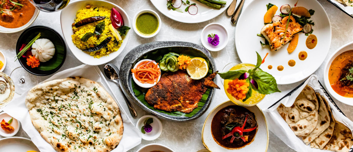 An Array of dinner selections at Mahesh’s Kitchen (Photo by Kirsten Gilliam)