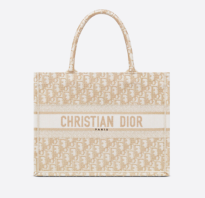 Small Camel Dior Book Tote