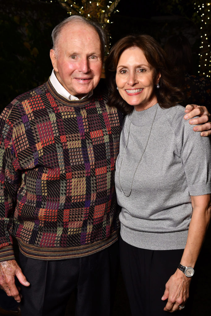 Don Sanders and Laura Moore, proud forces behind the How Good Food Works from Seed to Plate cookbook, at the book launch party held at their home. (Photo by Dave Rossman)