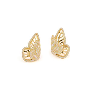 Metagolden 18K gold and diamond W.I.N.G.S. earrings