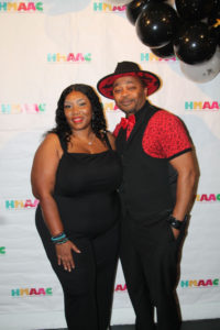 HMAAC COO Davinia Reed and artist Snater George (Photo by Patryce Coleman)