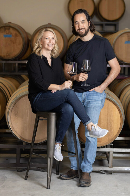 Dusty Nabor and Karin Langer are partners in life, endurance athletics, and wine.