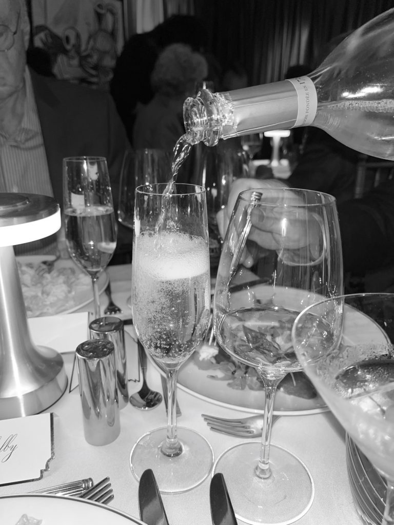 It was a champagne-drenched night in 2021 at Café Post Oak in Tilman Fertitta's Post Oak Hotel. (Photo by Shelby Hodge)