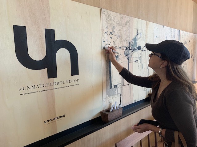 Lauren Rottet filling in "Color by Number" at The Halles Unmatched in Round Top
