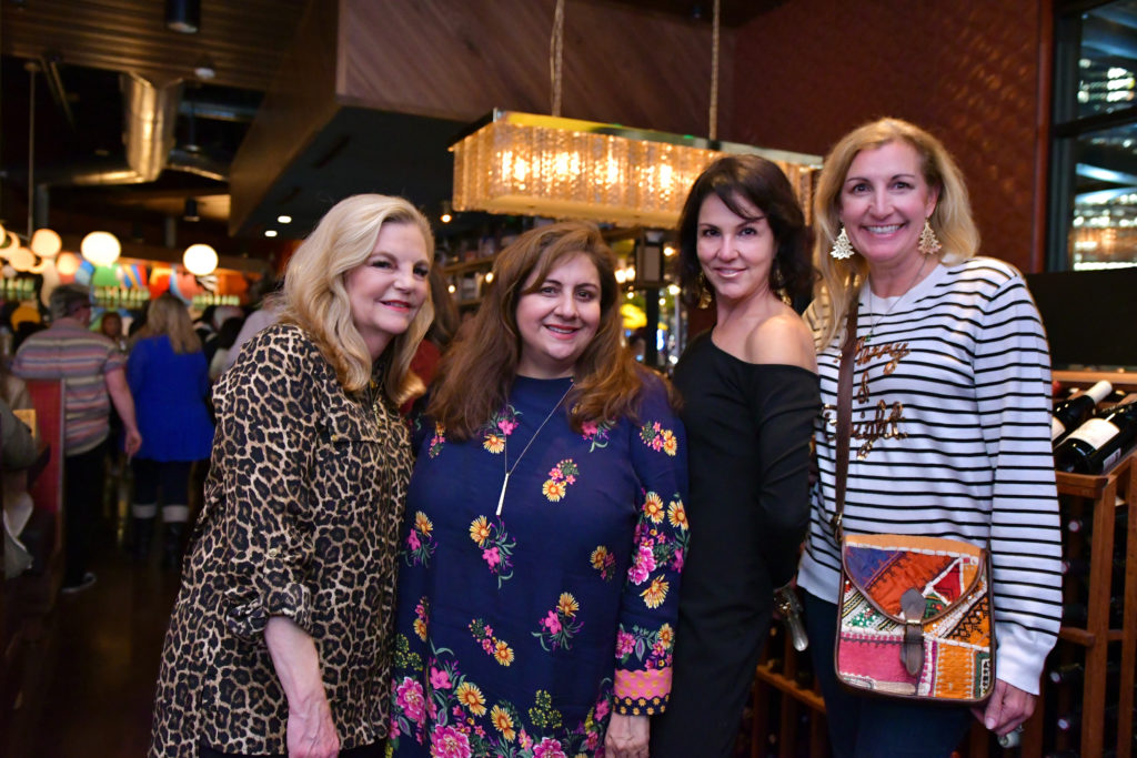 Kim Padgett, Sonia Soto, Jessica Rossman, Laurette Veres at the opening of Postino in Uptown Park (Photo by Alex Montoya)