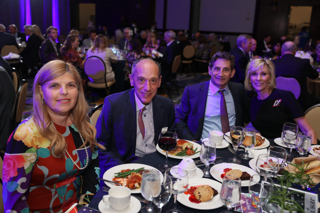Liz & Louis Weisberg, Arnie & Jan Miller at Jewish Family Service's annual celebration. (Photo by Johnny Than)