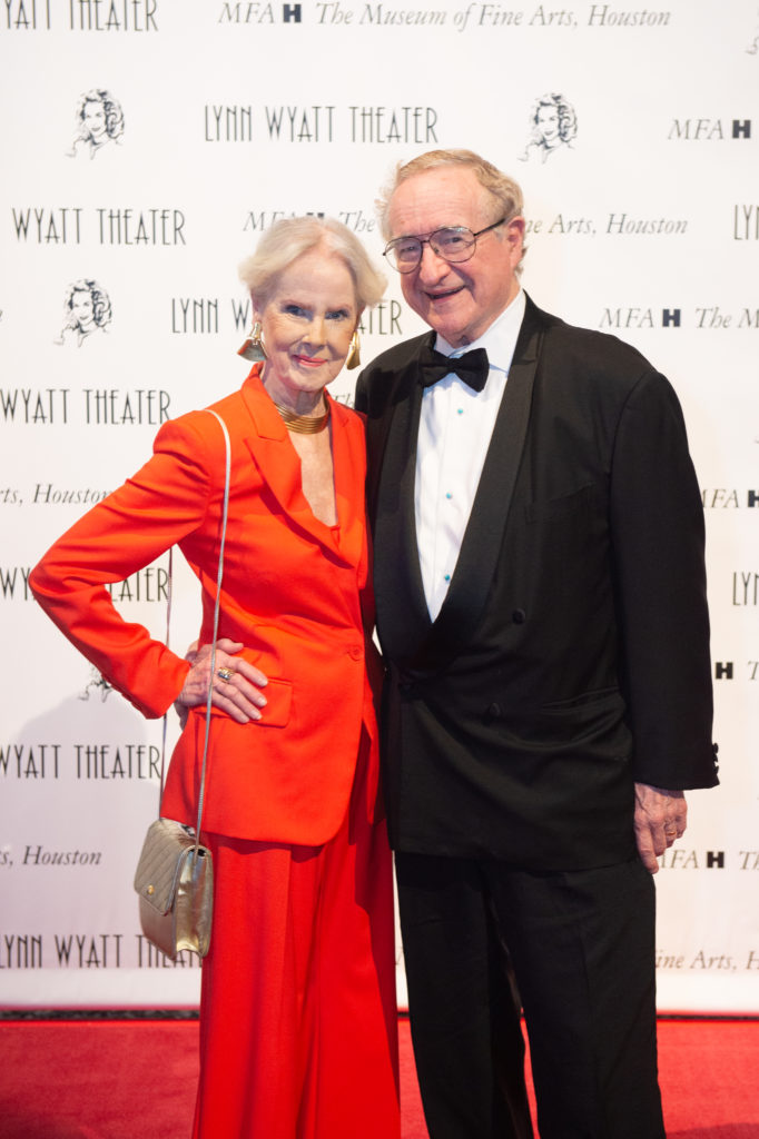 Macey & Harry Reasoner at the opening of the Lynn Wyatt Theater at the Museum of Fine Arts, Houston Nancy and Rich Kinder Building. (Photo by Wilson Parish)