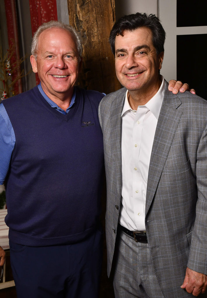 Mark Clark, Steve Kherkher at the Nourish cookbook launch party Tuesday  Dec. 07,2021. (Photo by Dave Rossman)