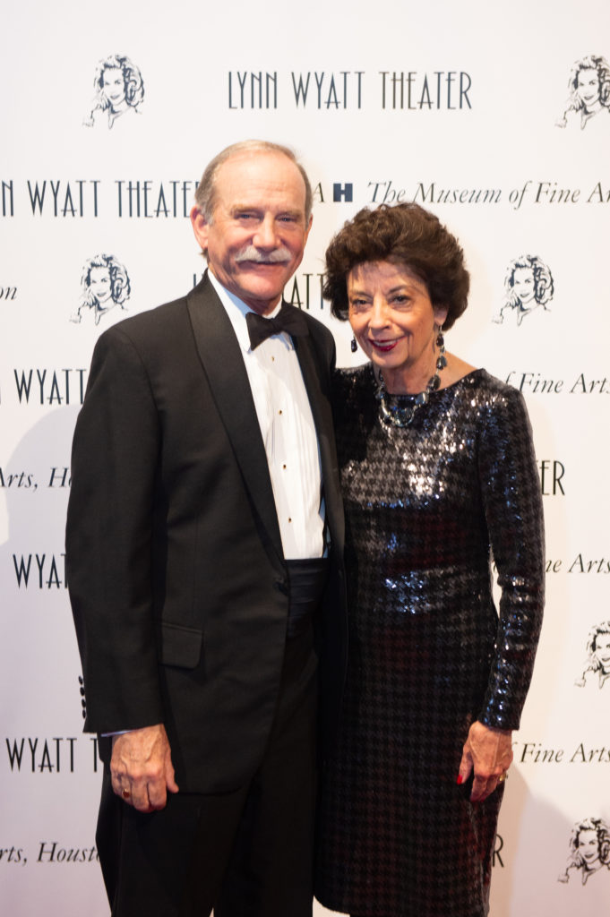 Marty & Kathy Goossen at the opening of the Lynn Wyatt Theater at the Museum of Fine Arts, Houston Nancy and Rich Kinder Building. (Photo by Wilson Parish)