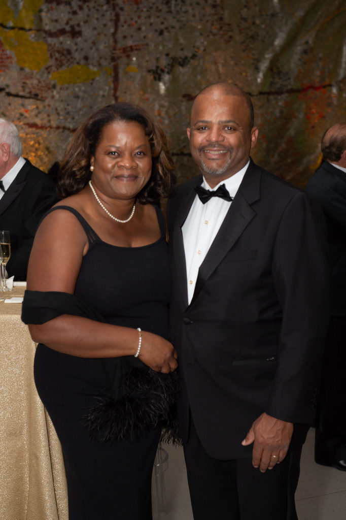 Merinda Watkins-Martin & Reggie Martin at the opening of the Lynn Wyatt Theater at the Museum of Fine Arts, Houston Nancy and Rich Kinder Building. (Photo by Wilson Parish)