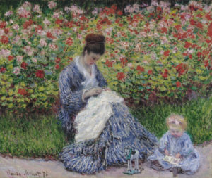 Monet, Camille Monet and a Child in the Artist’s Garden in Argenteuil, 1875