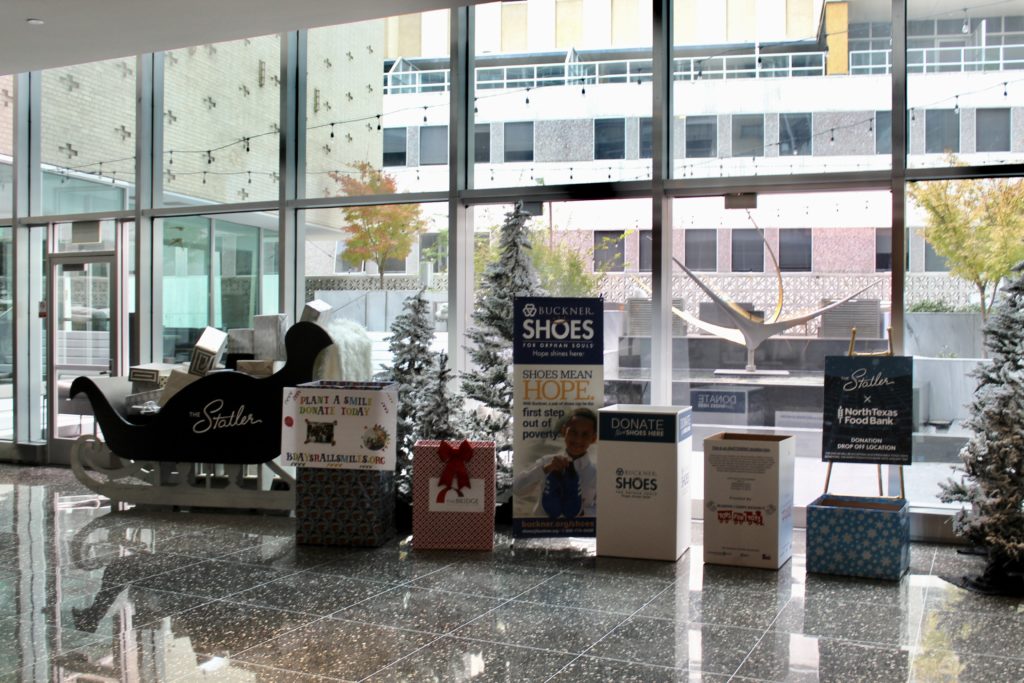 Come participate in the holiday giving gift drop off in the first floor in The Statler lobby.