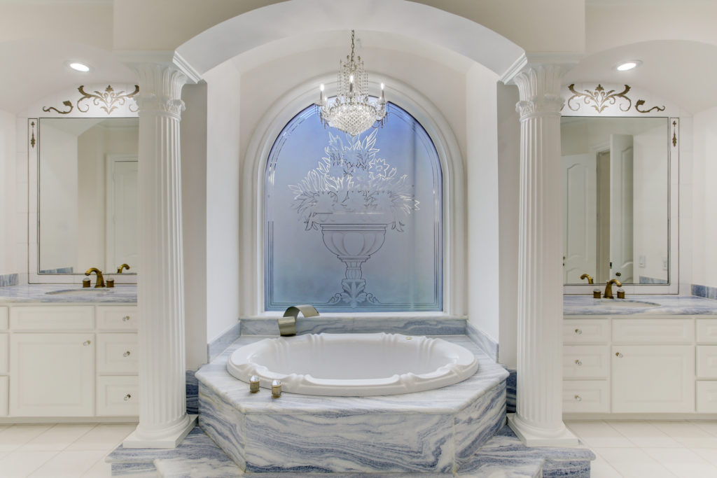 The master bath is surely a luxury deserving of royalty. (Photo by TK Images)