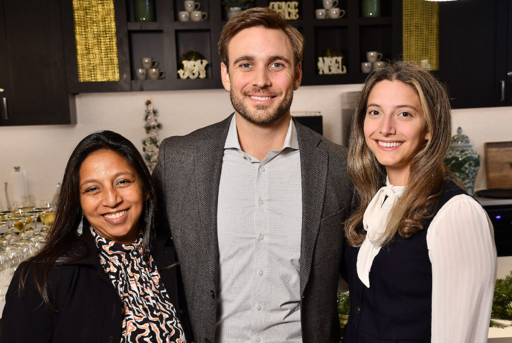 Reed Talley, Mimi Ribeiro, Rachel Cohen at the MorningStar River Oaks grand opening. (Photo by Dave Rossman)
