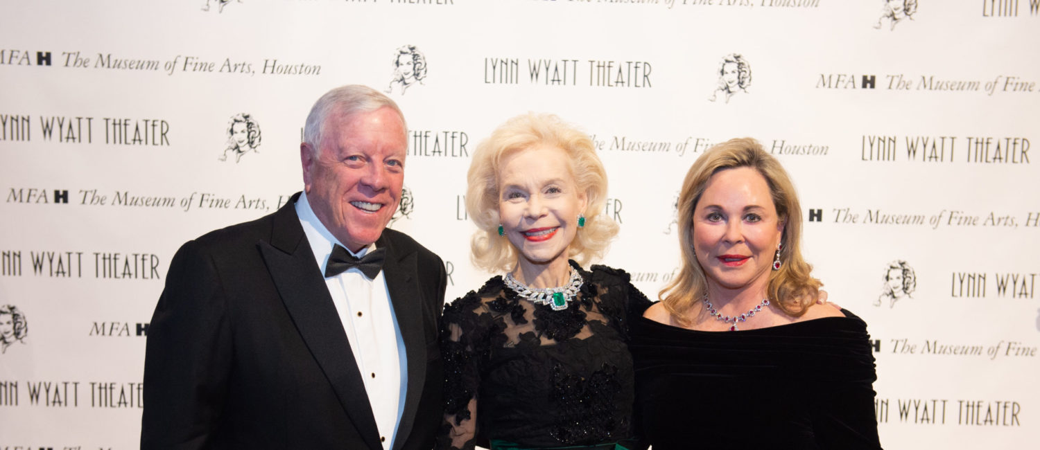 Rich Kinder; Lynn Wyatt; Nancy Kinder; Photo by Wilson Parish