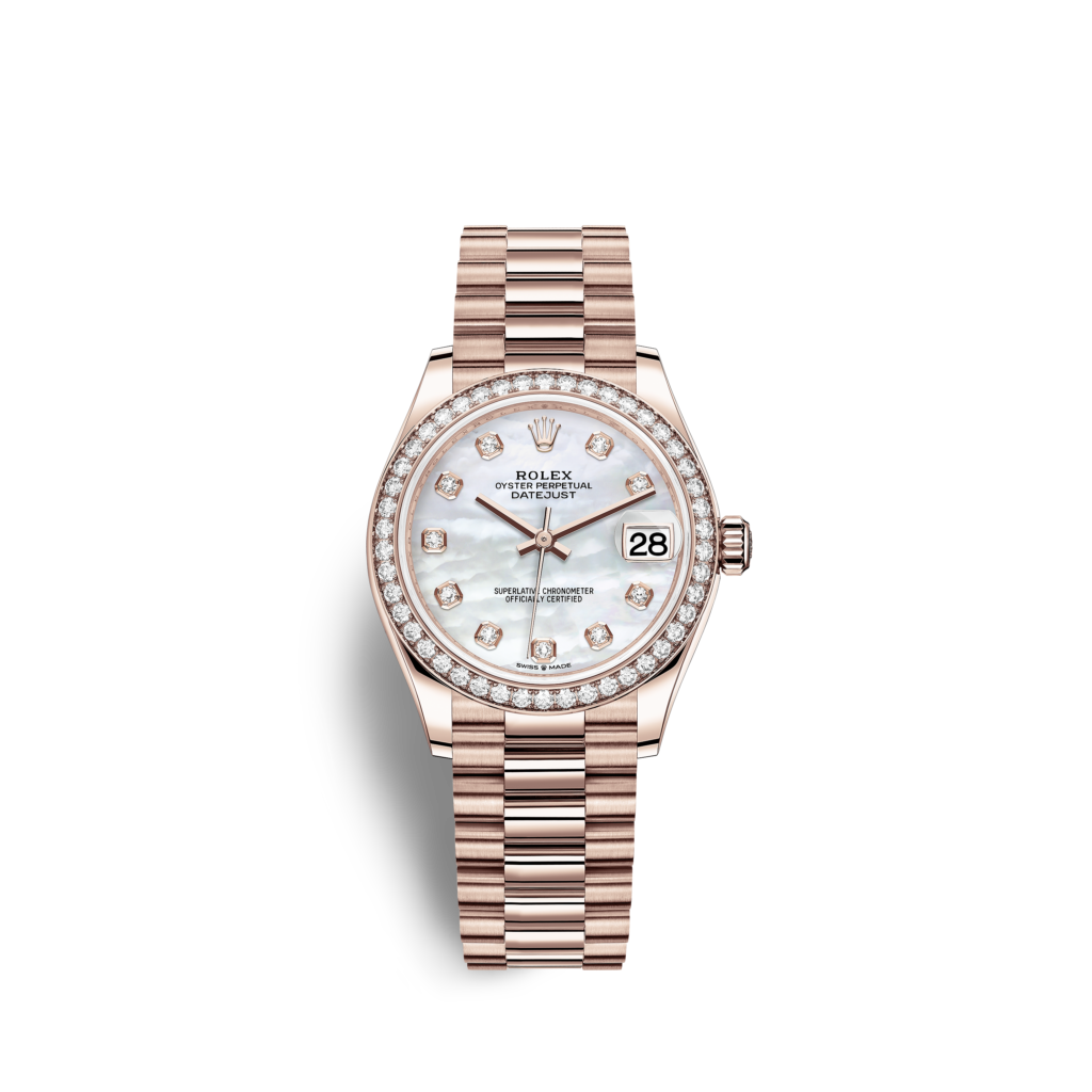The Everose gold diamond framed Rolex watch is for that special someone who's been 'extra' nice this year.