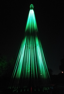 Orange Show veterans Julian Luna and Matt Fries (aka Houston collective Moon Papas) get our vote for the most engaging Lightscape at Houston Botanic Garden. (Photo by CDA)