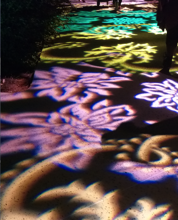Starry arabesques line a Lightscape pathway. (Photo by CDA)