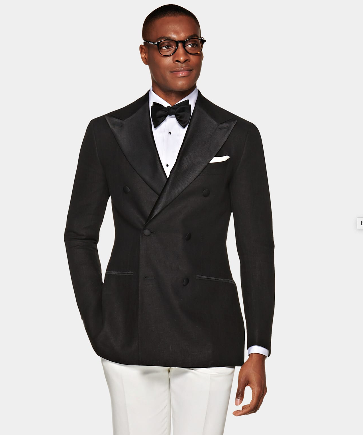 Havana black tuxedo jacket, $399, available at Suit Supply stores and online at Suitsupply.com.