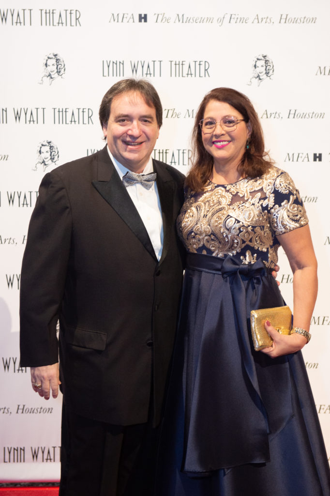 Trey & Mervin Wyatt at the opening of the Lynn Wyatt Theater at the Museum of Fine Arts, Houston Nancy and Rich Kinder Building. (Photo by Wilson Parish)