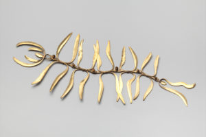 Harry Bertoia’s “Ornamental Centipede,” circa 1942, represents the sculptor’s early foray into jewelry. (Collection Cranbrook Art Museum)