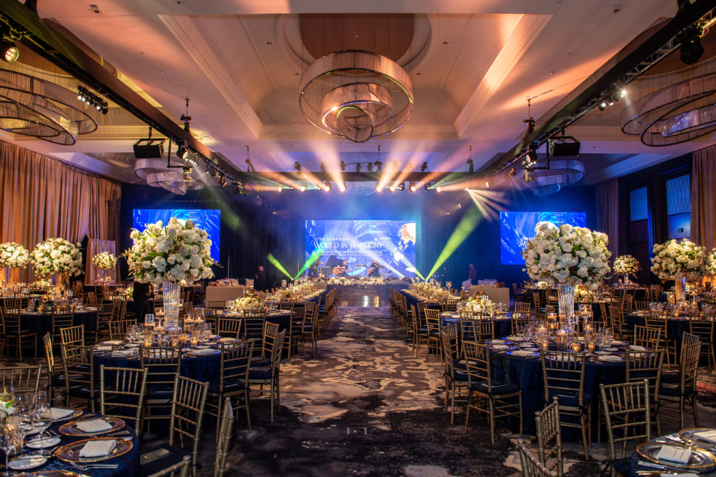 The Events Company transforms the ballroom at the Post Oak Hotel for the Houston Symphony ball. (Photo by Wilson Parish)