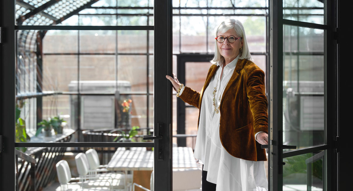 Christy Berry in her Dallas greenhouse. (Photo by Lisa Petrole)