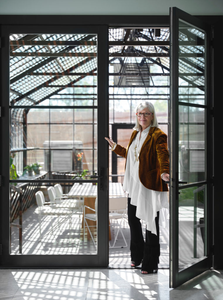 Christy Berry in her Dallas greenhouse. (Photo by Lisa Petrole)