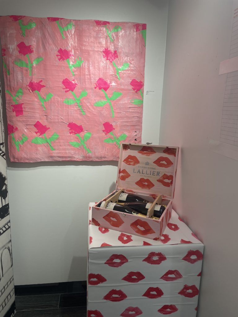 Robertson created a box for the Champagne Lallier bubbles being poured that night. (Photo by Jonathan Zizzo)