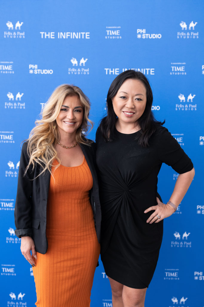 CoCo Dominguez, Miya Shay at the party for 'The Infinite' VR flight aboard the International Space Station.