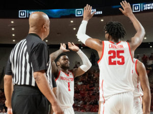 University of Houston Cougars defeated the Wichita State Shockers Saturday January 8, 2022 at the Fertitta Center.