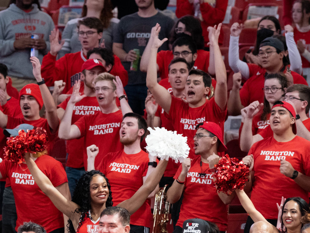 University of Houston's spirit band always adds plenty of enthusiasm to any game they're at. (Photo by F. Carter Smith)